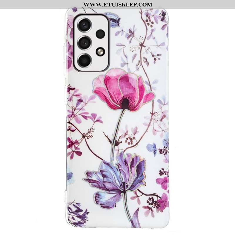 Etui do Samsung Galaxy A53 5G Marmurkowe Kwiaty
